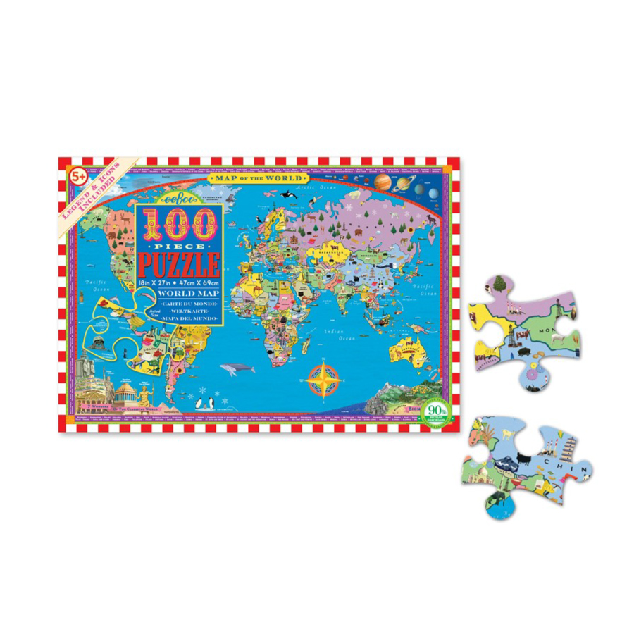 Puzzle 100 piezas Mapa del Mundo